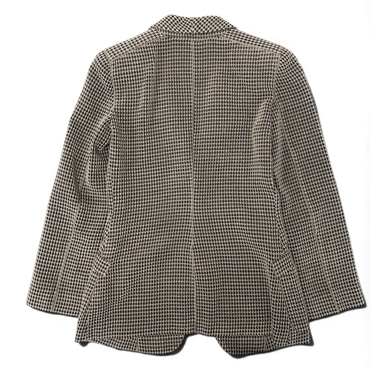 90g24 GIORGIO ARMANI ジョルジオアルマーニ BORGO21 テーラードジャケット 立体 総柄 サイズ36 ベージュ ブラック レディース 女性用u02t