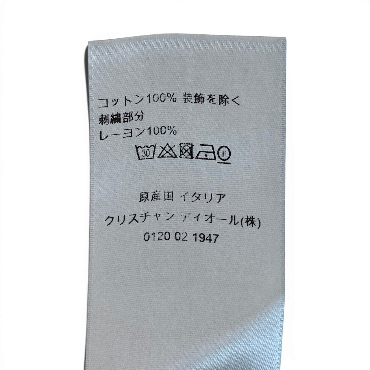 14f15 DIOR HOMME ディオールオム CD ICON アイコン CDロゴ刺繍 Tシャツ 半袖カットソー 013J600A0677 Lサイズ ホワイト コットン メンズo07t