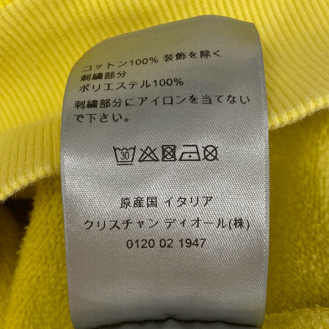 37L23 DIOR HOMME ディオール オム 21AW PETER DOIG プルオーバー フーディー パーカー 143J683B0531 Mサイズ イエロー メンズ 男性用o07t