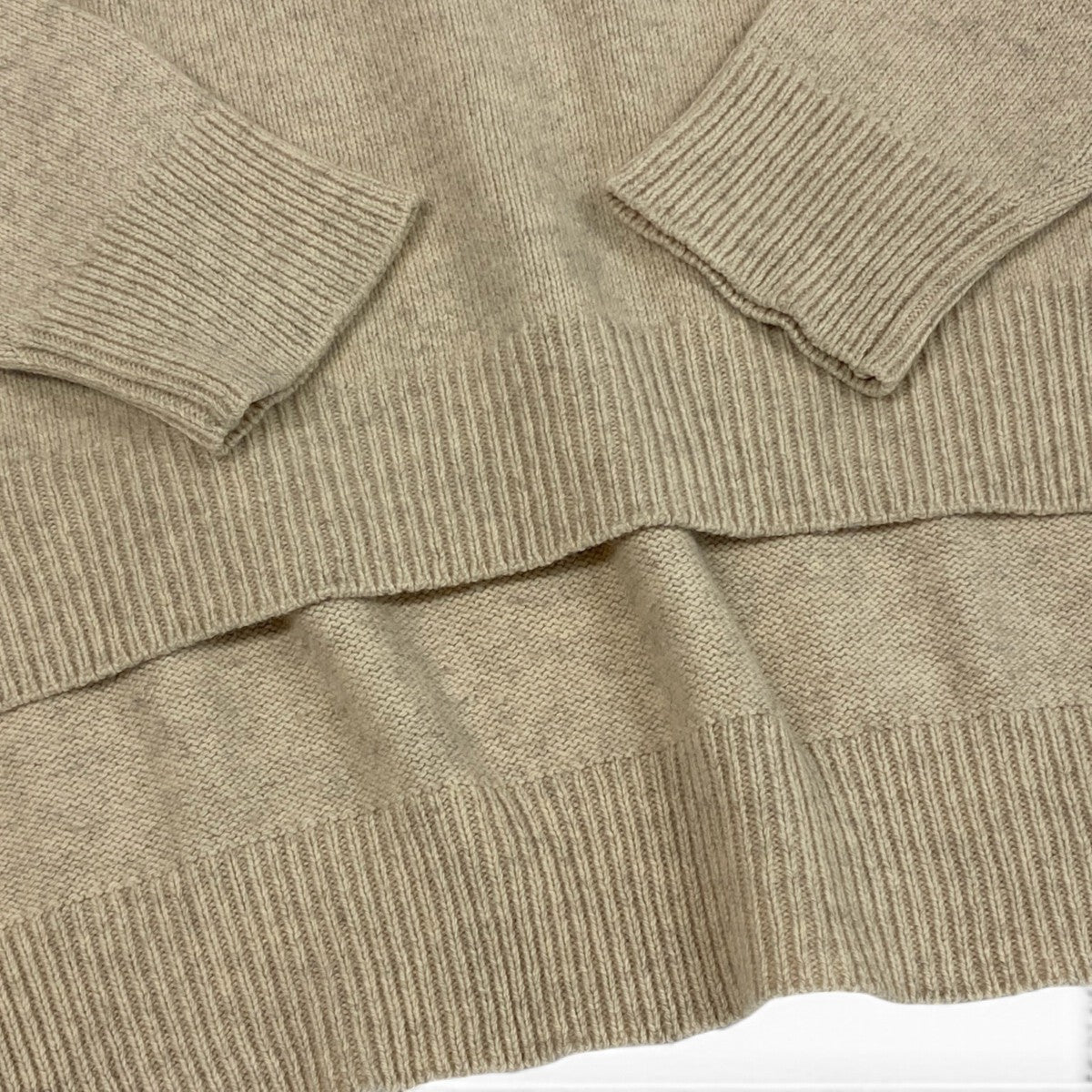 Ei4 【美品】 JIL SANDER ジルサンダー 2022AW タートルネック ニットセーター サイズ32 ベージュ ウール × ヤク レディースk02i