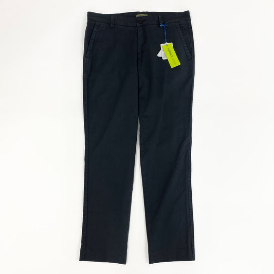 86f24 VERSACE JEANS ヴェルサーチジーンズ スラックス チノパン コットンパンツ ロゴプレート イタリア製 メンズ 男性用 タグ付き 46 ネイビー