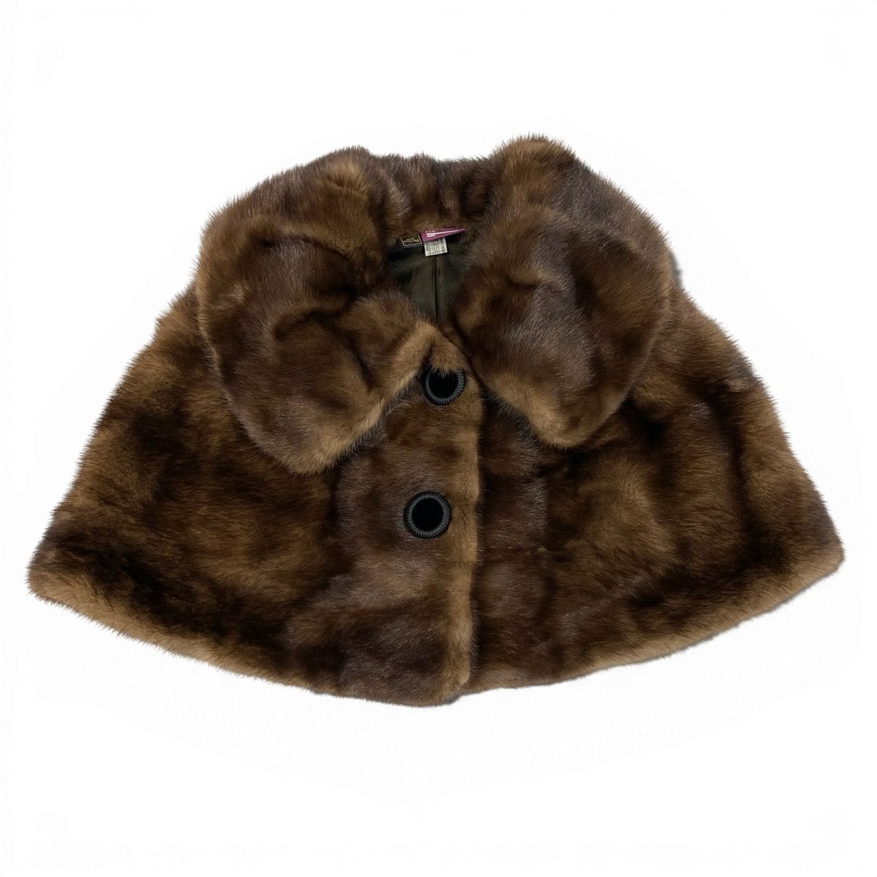 31a21 KOPENHAGEN FUR コペンハーゲン ファー デミバフミンク ポンチョ ケープ サイズF 茶系 最高級本毛皮 Mink Fur Capet18r