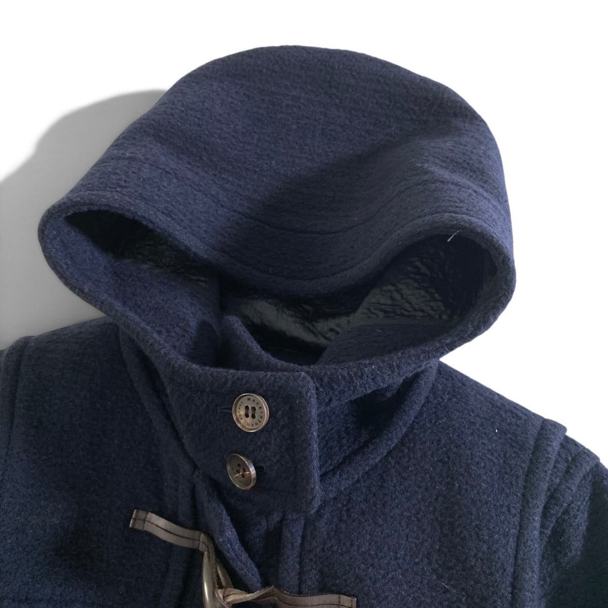 20j26 MACKINTONSH LONDON マッキントッシュ ウールメルトン ダッフルコート トグルボタン サイズ40 ネイビー レディースu02t