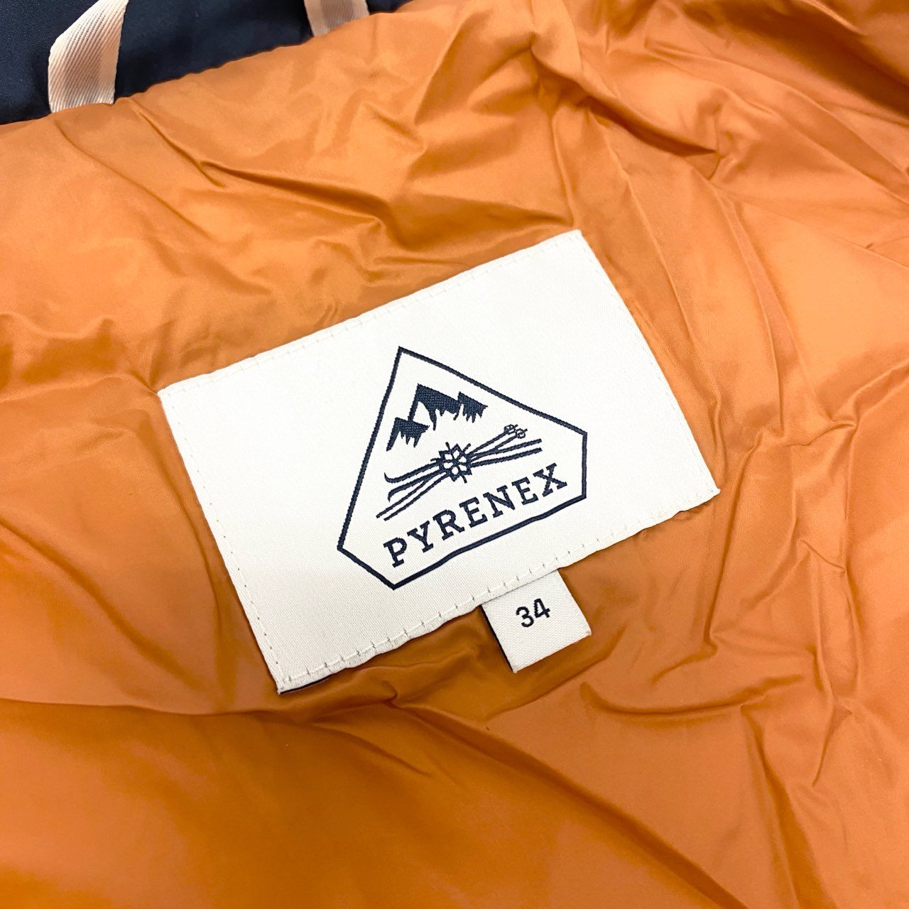 57L8 PYRENEX ピレネックス SPOUTNIC SOFT スプートニックソフト ダウンジャケット フード取り外し可 レディース 34 ネイビーu02t