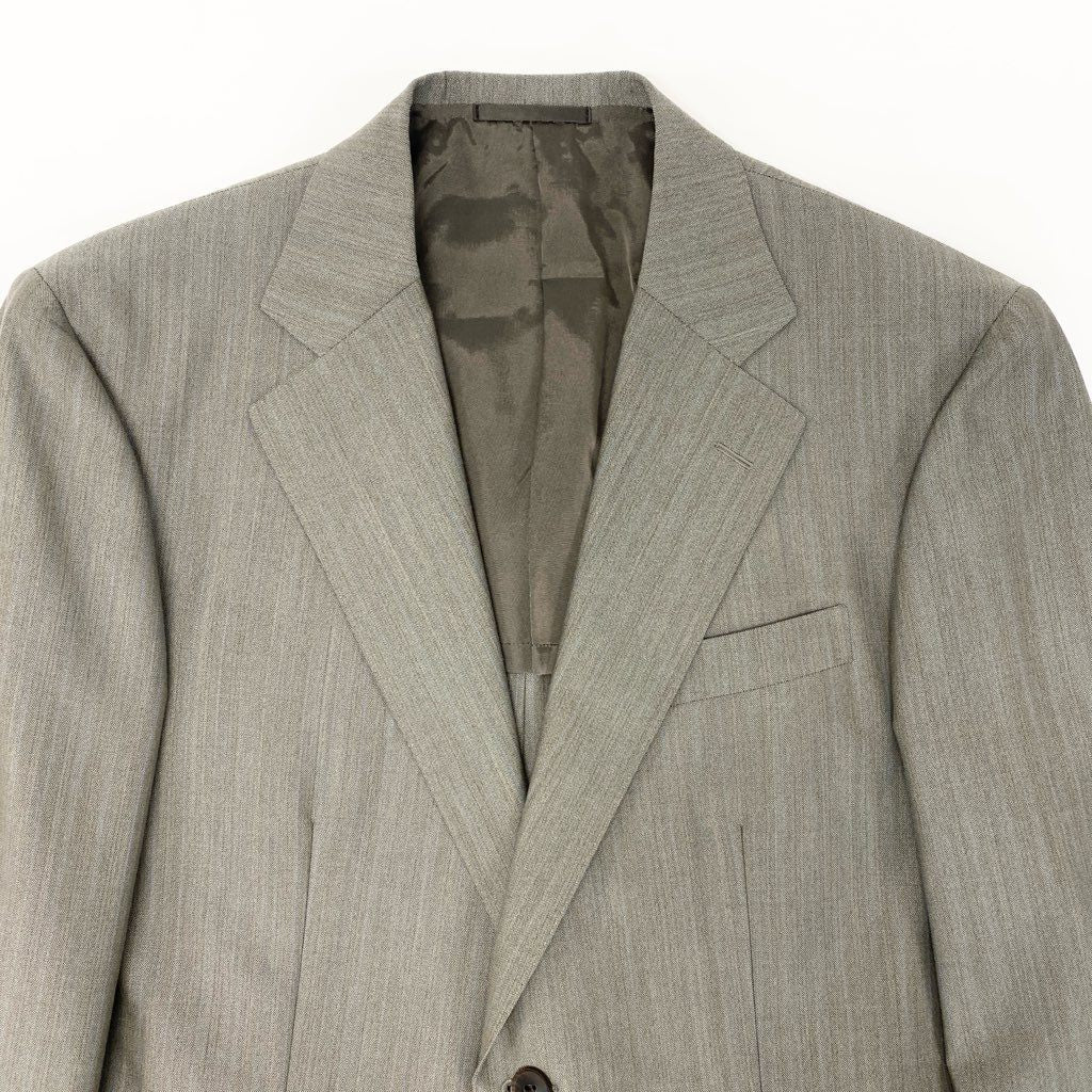 22l28 BURBERRY LONDON バーバリーロンドン スーツセットアップ テーラードジャケット スラックスパンツ 94-84-165 AB4 グレー系 メンズ 男性用o07t