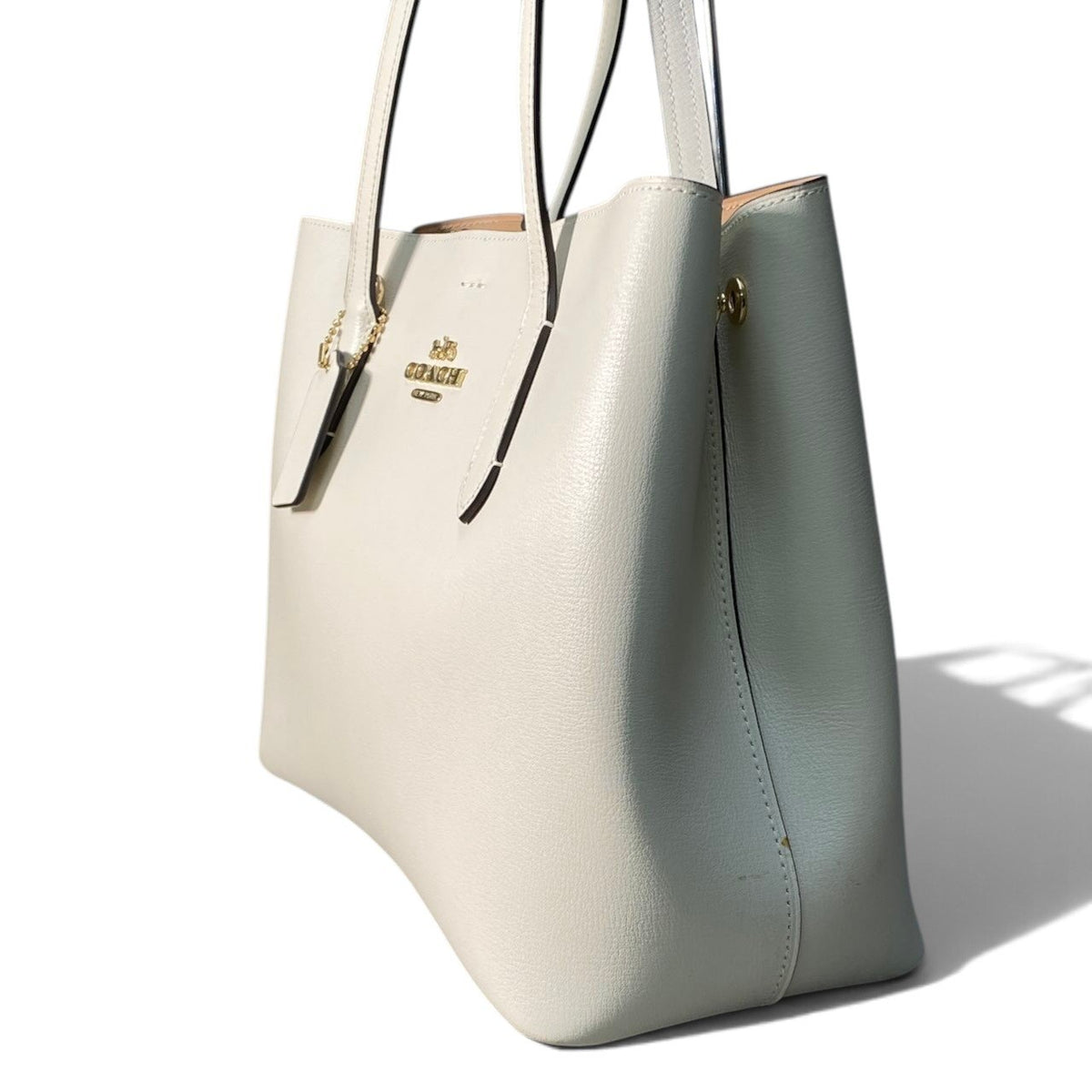 i14 COACH コーチ アベニュー キャリーオール 2Way トートバッグ Avenue Carryall 2-Way Tote Bag F48733 ホワイト ストラップ付t18r