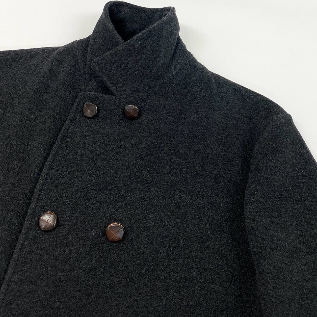 32i9 GIORGIO ARMANI ジョルジオアルマーニ BORGONUOVO 21 90’s old ダブルフェイス セミロングコート イタリア製 メンズ 男性用 2501573 46 ダークグレーu02t
