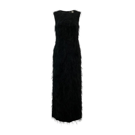 Ac24 定価￥60,500 Maison Mihara Yasuhiro メゾンミハラヤスヒロ フェザーライク ジャカードファブリックドレス Dress サイズ38 ブラック ワンピースt18r