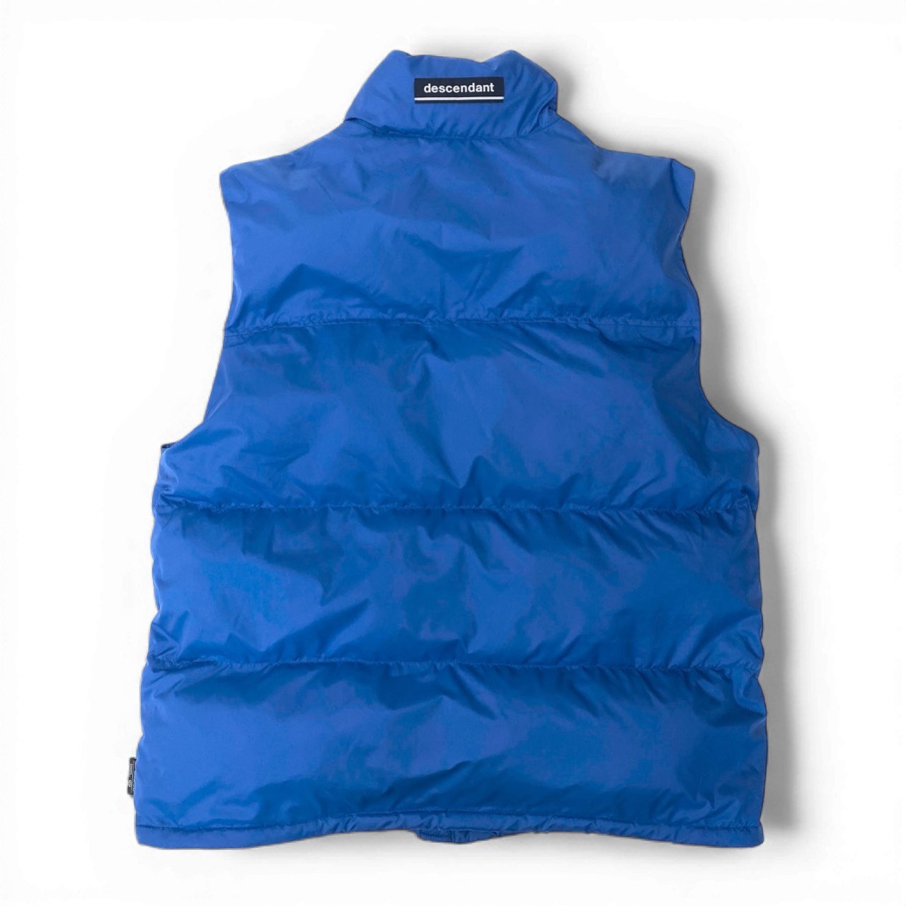 50b27 《美品》 DESCENDANT ディセンダント マミー パディング 中綿ベスト アウター シンサレート 2 ブルー ポリエステル メンズu02t