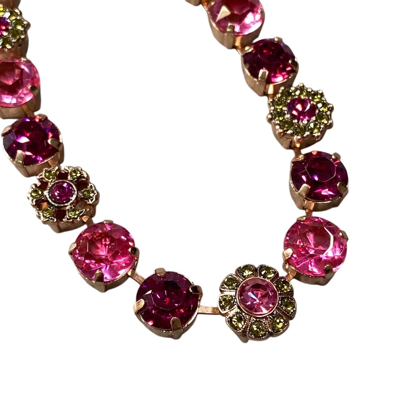 h11 ⑧ 《美品》 Mariana マリアナ 天然石 × クリスタル ビジュー ピンク アクセサリー ジュエリー アンティークt18r