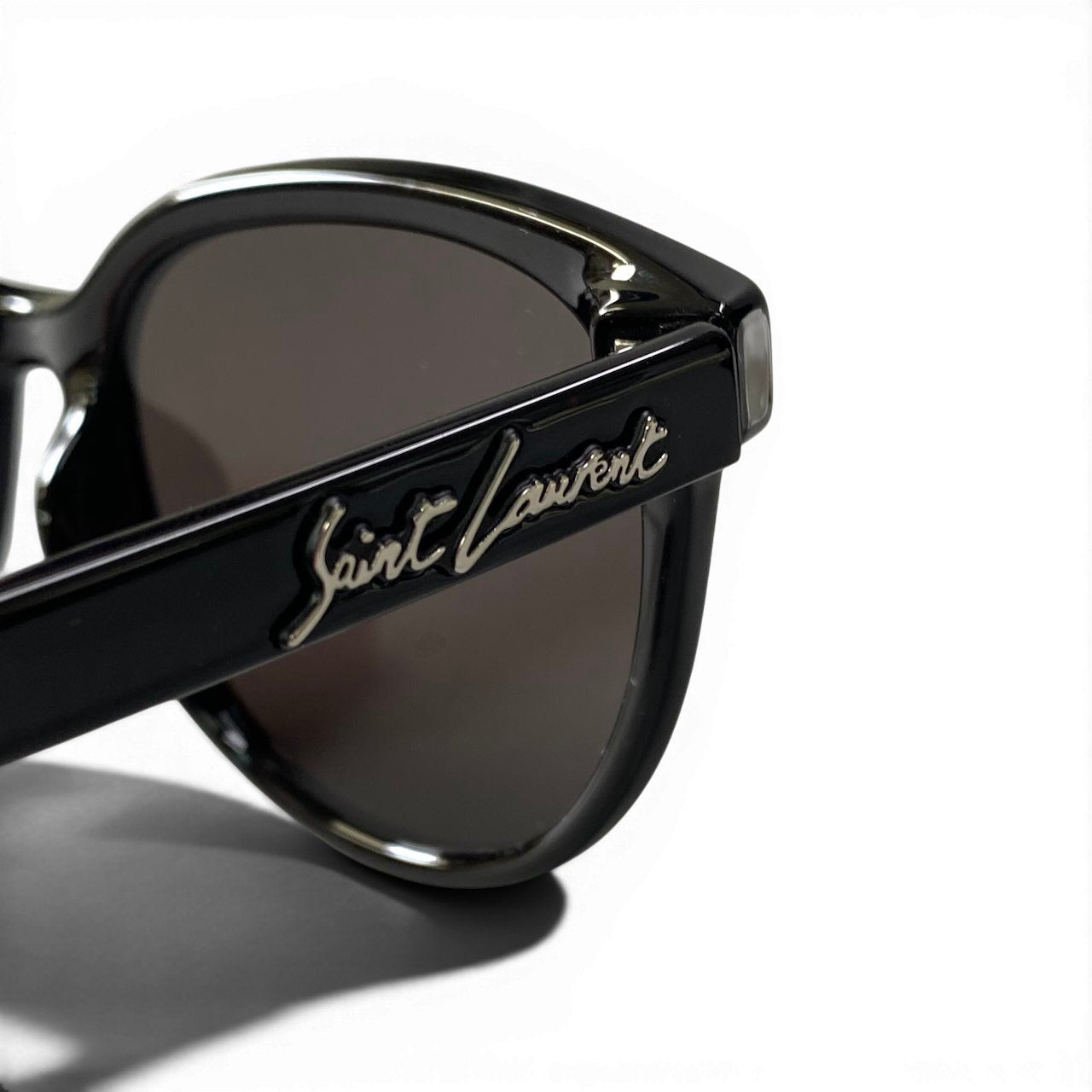 g11 《極美品》 SAINT LAURENT サンローラン レターリングロゴ サングラス Letterring Logo Sunglasses SL317 55□20 ブラック ソフトケース付t18r