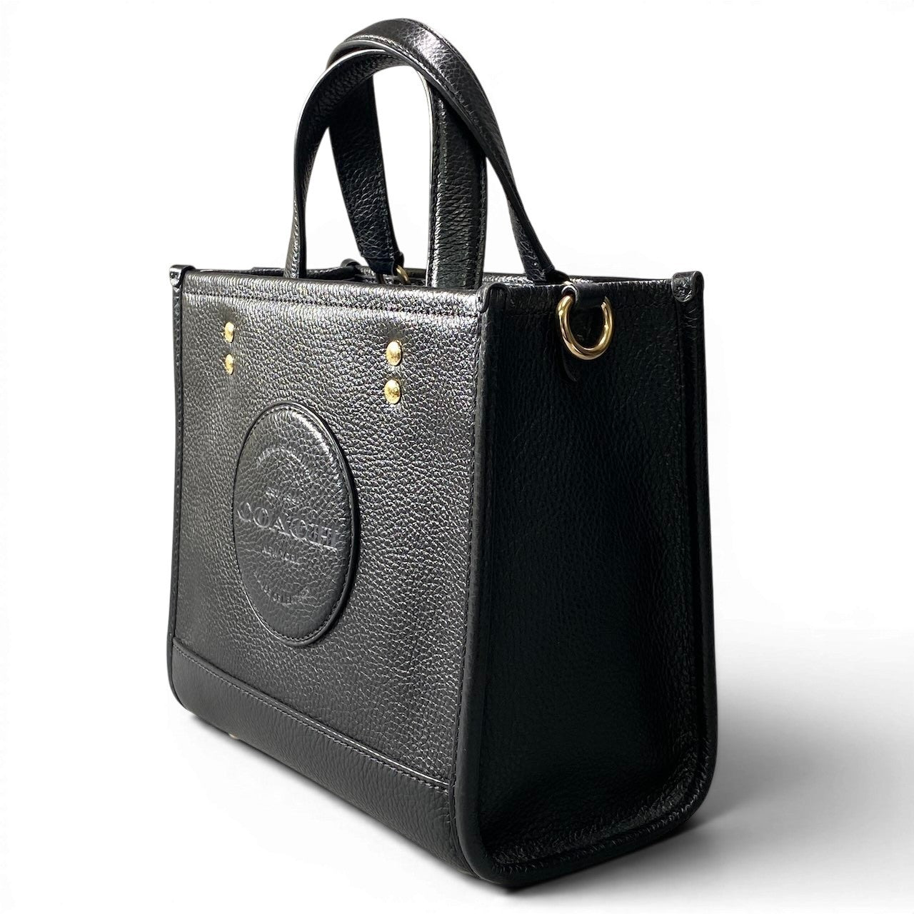 f11《極美品》 COACH コーチ デンプシー 2Way トートバッグ Dempsey 2-Way Shoulder Bag B23200 / C5268 ブラックt18r