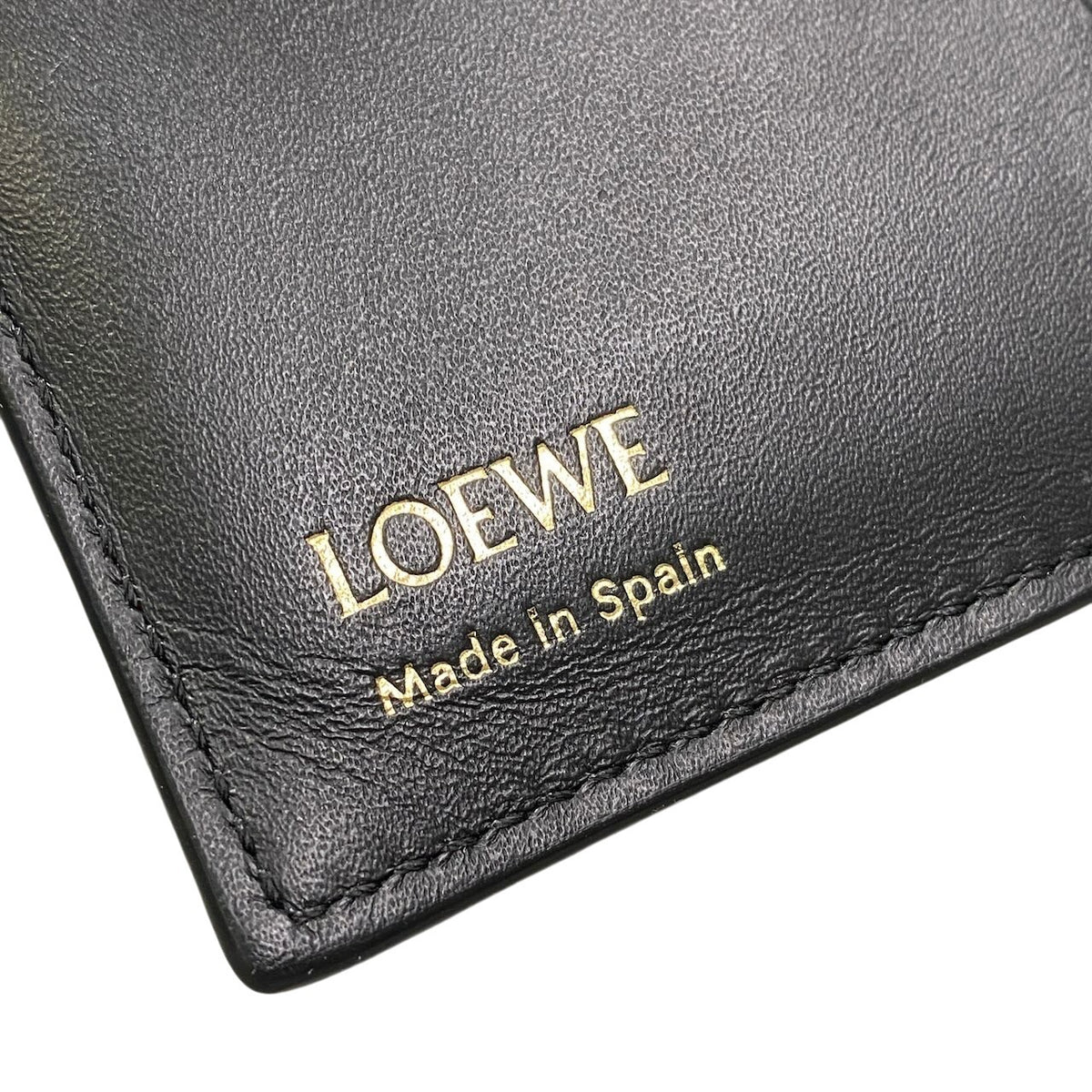 j19 《美品》 LOEWE ロエベ デュエット コンパクトウォレット Duette Compact Wallet ブラック レザー 財布t18r