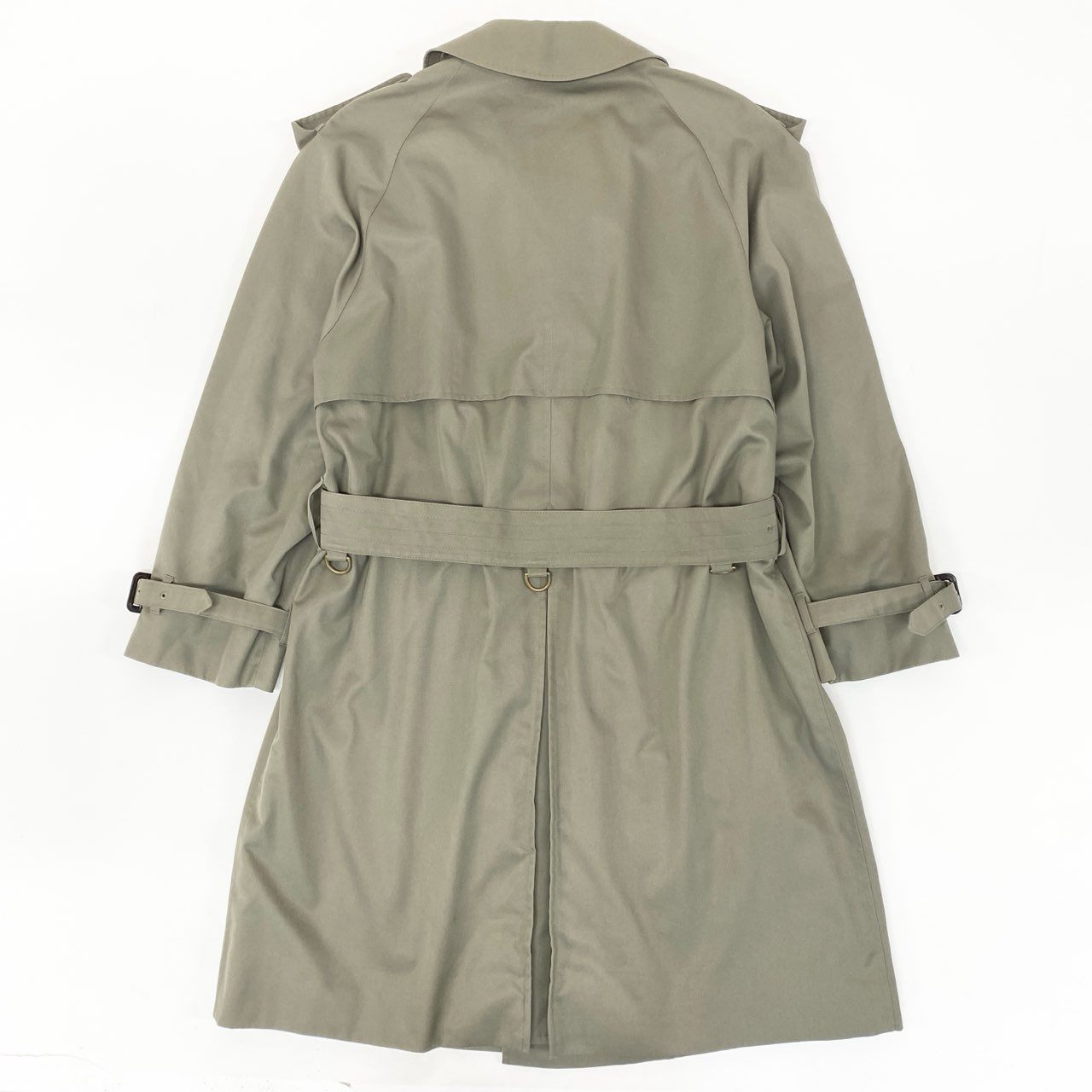 40k18 Aquascutum OF LONDON アクアスキュータム 英国製 トレンチコート ロングコート 裏地チェック メンズ 紳士服 アウター カーキu02t