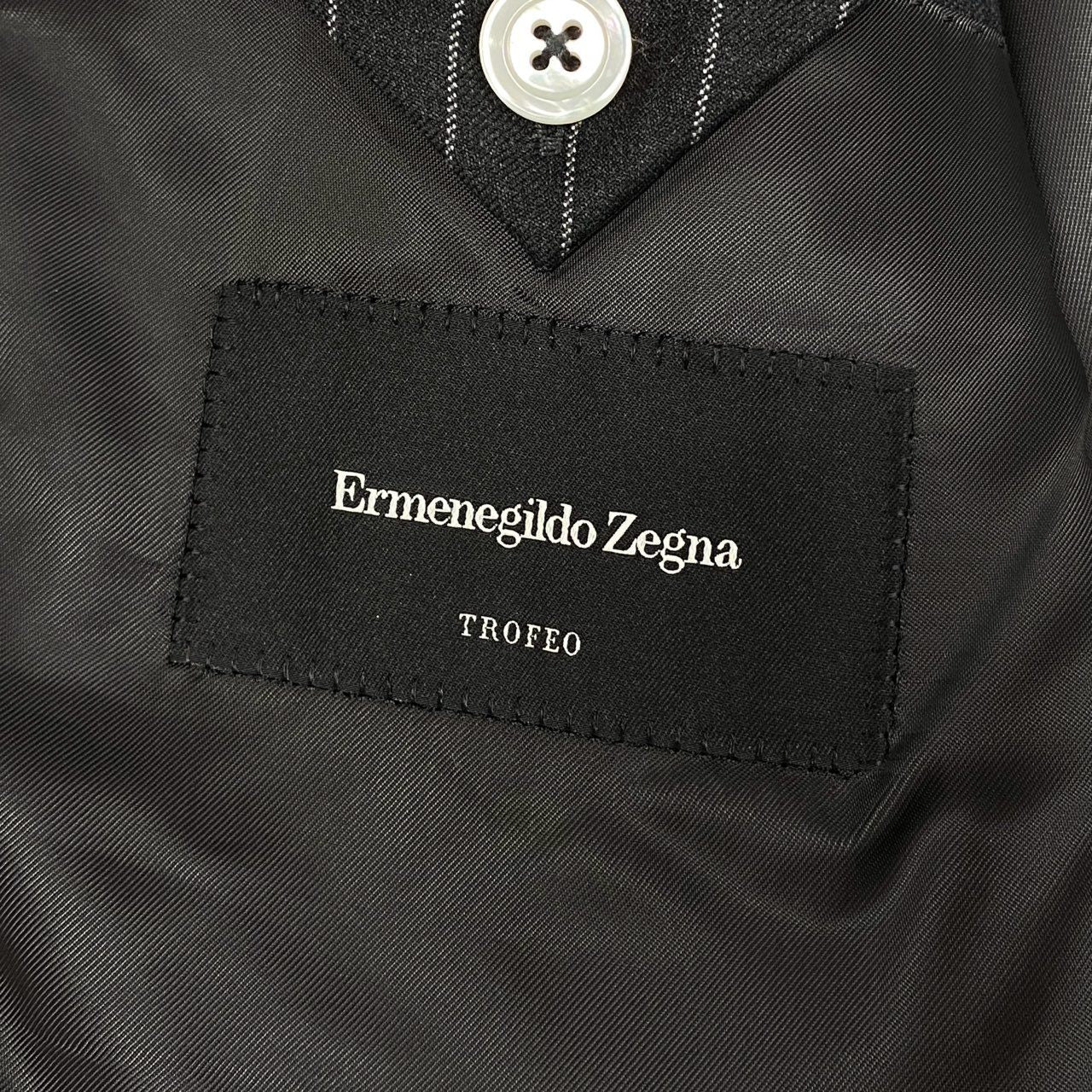 12i25 《美品》 Ermenegildo Zegna エルメネジルドゼニア TROFEO シングルスーツ セットアップ ビジネス 221224 サイズ52R グレー チェック ウール メンズ 大きいサイズu02t