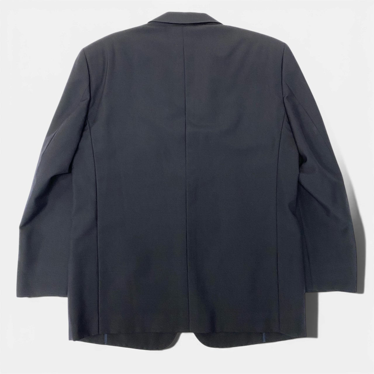 53b22 COMME des GARCONS HOMME コムデギャルソンオム 90s テーラードジャケット ブレザー モヘア混 S ダークネイビー メンズu02t