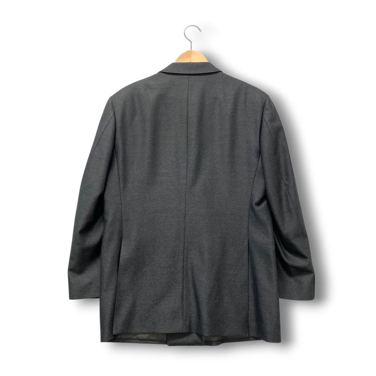 2c29 【美品】BURBERRY LONDON バーバリー ロンドン ダブルブレストテーラードジャケット ウールジャケット ブレザー AB6サイズ ダークグレー ウール100％ メンズ 男性用u02t