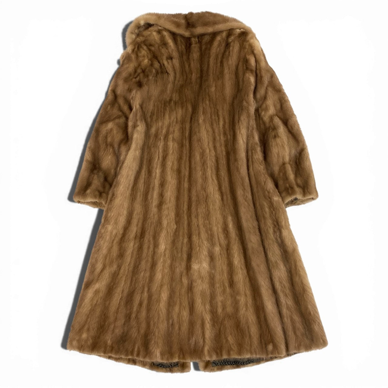 73a21 パステルミンク 丈110cm 超ロングコート サイズF 茶系 本毛皮 Mink Fur Super Long Coatt18r