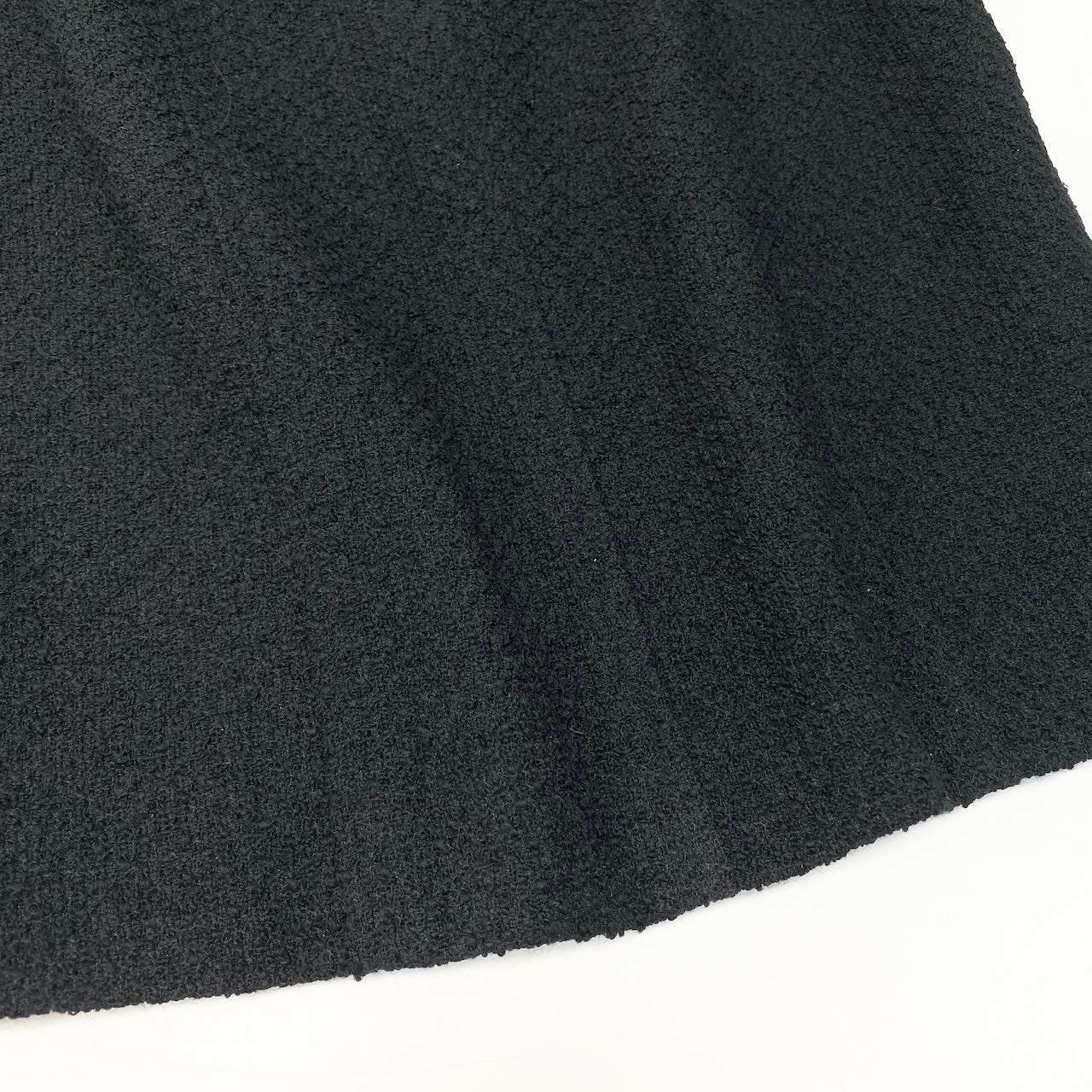 Cc30  CHANEL シャネル ツイードスカート 膝丈スカート ウールブレンド レディース 女性服 サイズ38 ブラックu02t