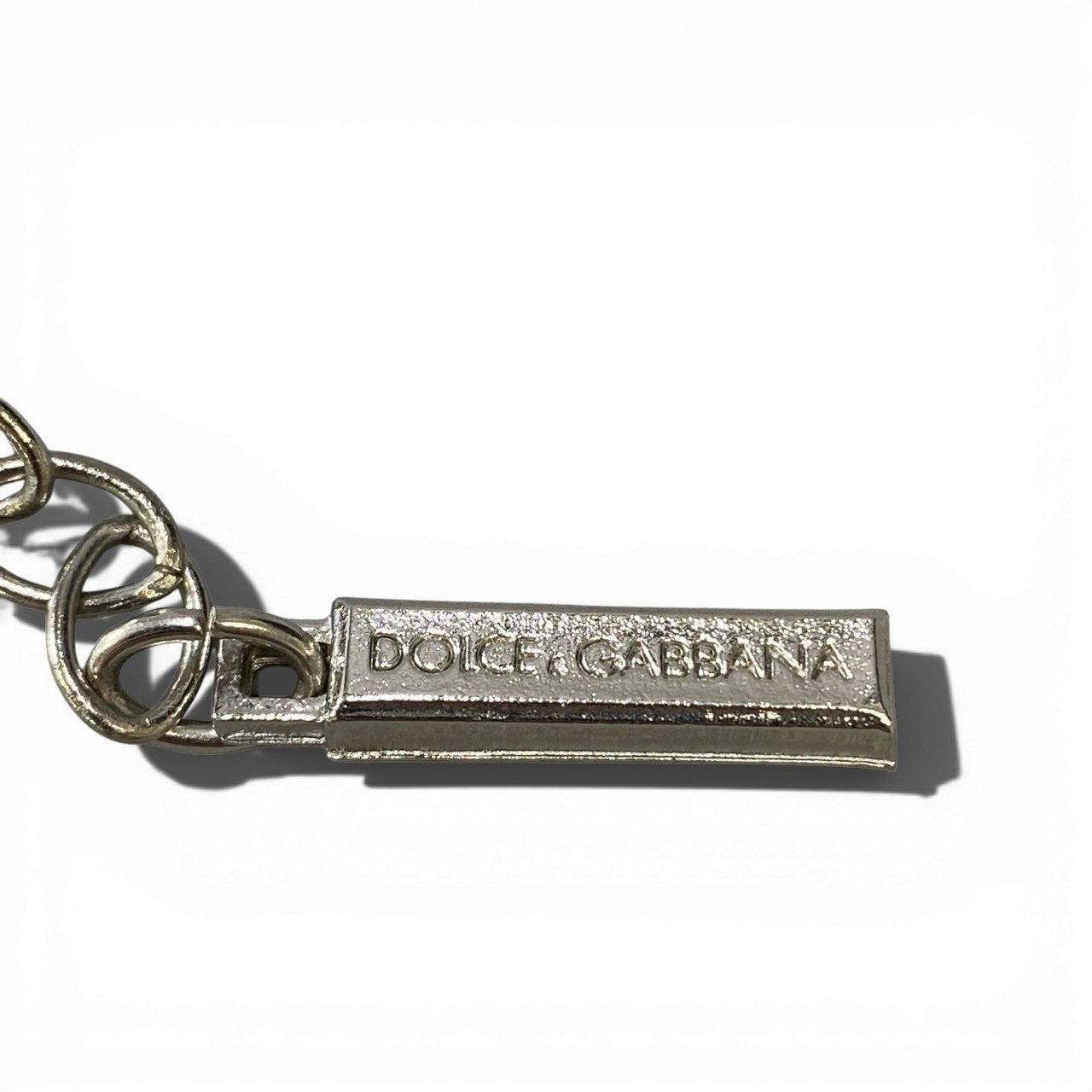 a6 DOLCE&GABBANA ドルチェアンドガッパーナ ビジュークロスネックレス ロザリオ DGロゴ シルバー ブラック レディースk02i