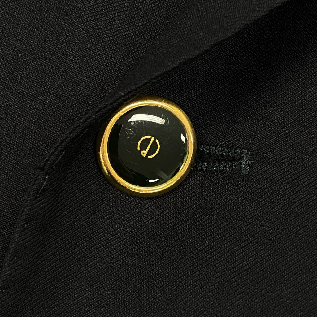 62l24 dunhill ダンヒル テーラードジャケット ダブルプレスト ウールジャケット 46サイズ ネイビー ウール100％ メンズo07t