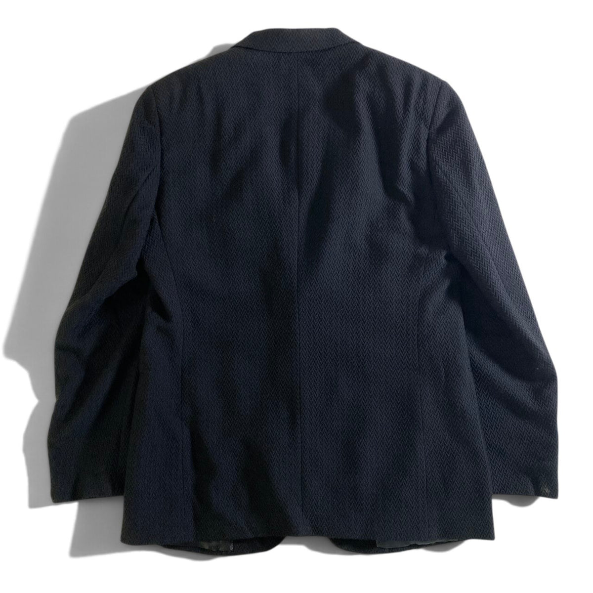 35j26 GIORGIO ARMANI ジョルジオアルマーニ BORGO21 黒タグ テーラードジャケット 大きいサイズ 52 ブラック メンズu02t