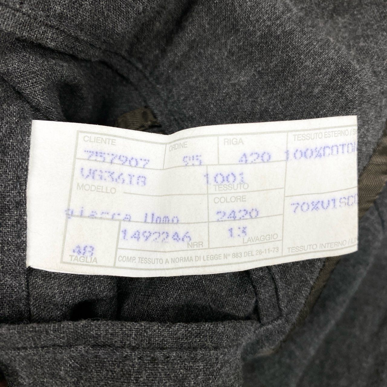 49i11 EMPORIO ARMANI エンポリオアルマーニ ベロアジャケット ヘリンボーン テーラードジャケット 90’s～00’s メンズ 男性用 1492246 48 ブラウン コットン100％u02t