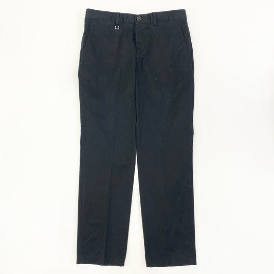 11i16 Ermenegildo Zegna エルメネジルドゼニア トラウザーズパンツ スラックスパンツ ボトムス 46 ブラック ストレッチ素材 メンズu02t