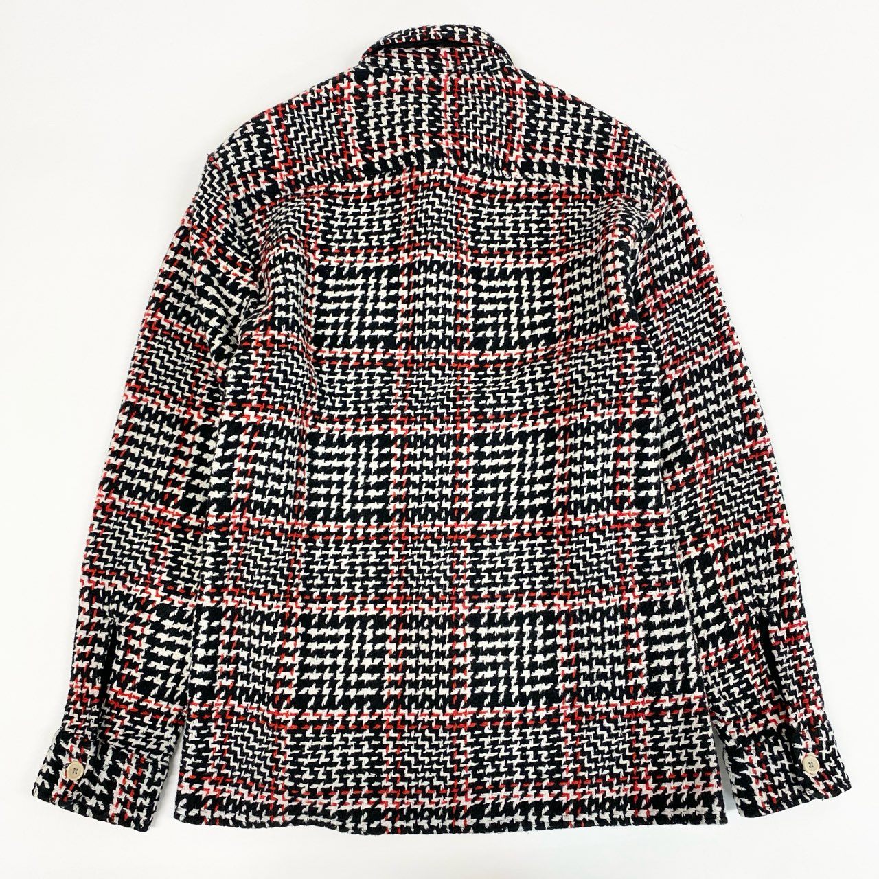 33i25 《美品》WAX LONDON ワックス ロンドン シャツジャケット 長袖シャツ バスケットチェック オーバーサイズ Mサイズ マルチカラー メンズk02i