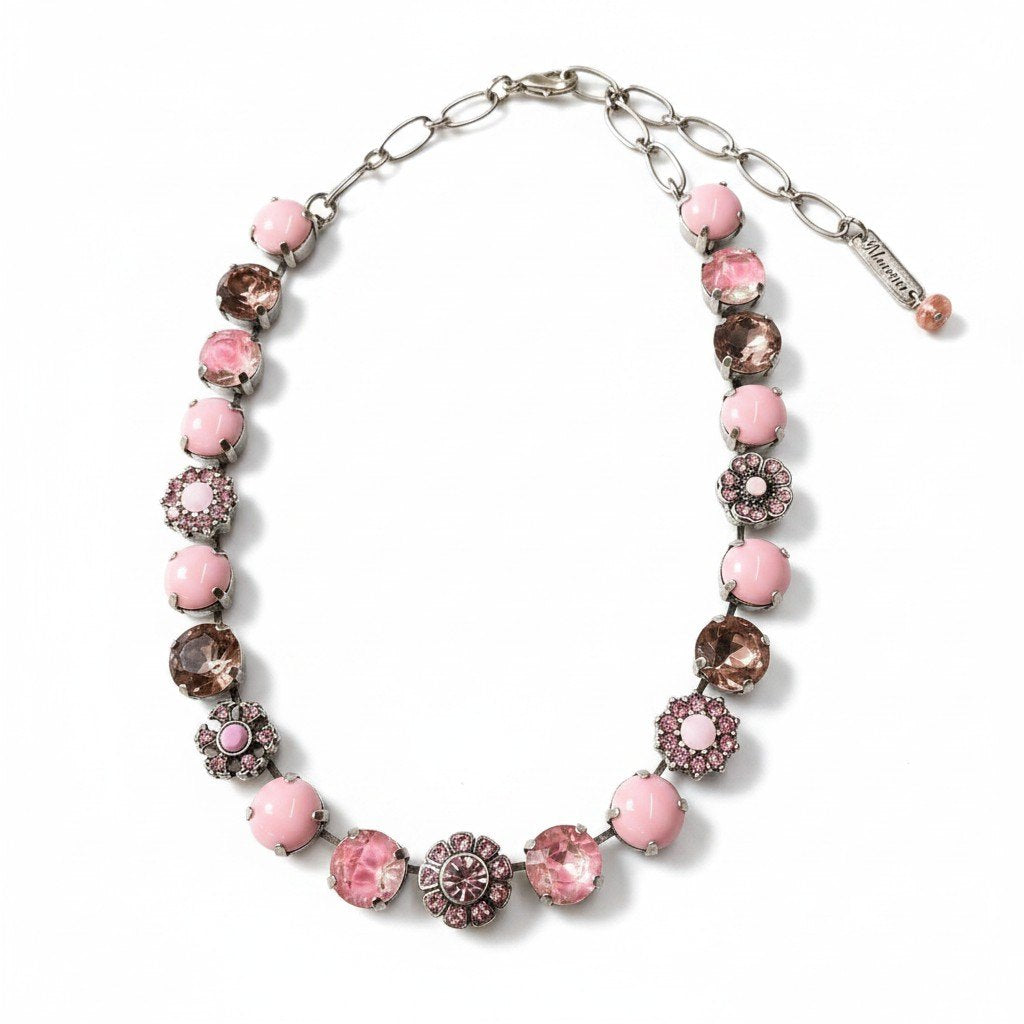 h11 18 《美品》 Mariana マリアナ 天然石 × クリスタル ビジュー ピンク アクセサリー ジュエリー アンティークt18r