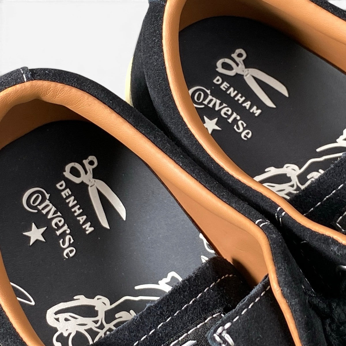 1g8 CONVERSE コンバース × DENHAM デンハム ローカットスニーカー シューズ 38001170 26cm ブラック スウェード メンズ 男性用o07t