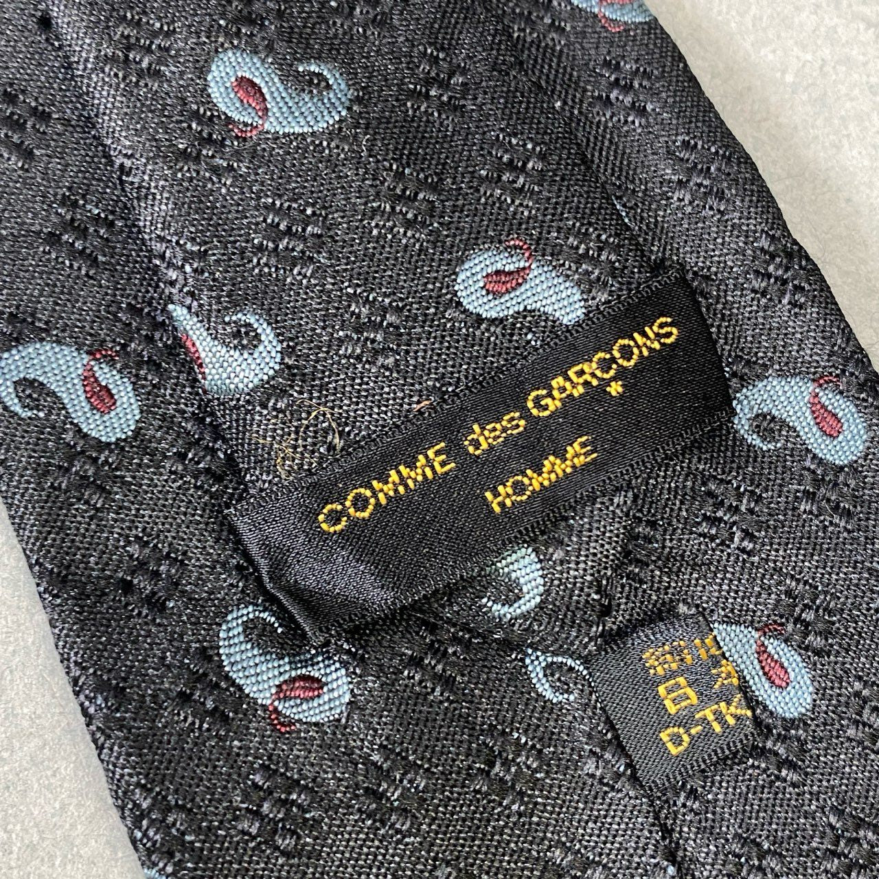 j15 COMME des GARCONS HOMME コムデギャルソン オム ネクタイ  シルク 絹100％ 日本製 フォーマル ブラック グレー ボルドー メンズu02t