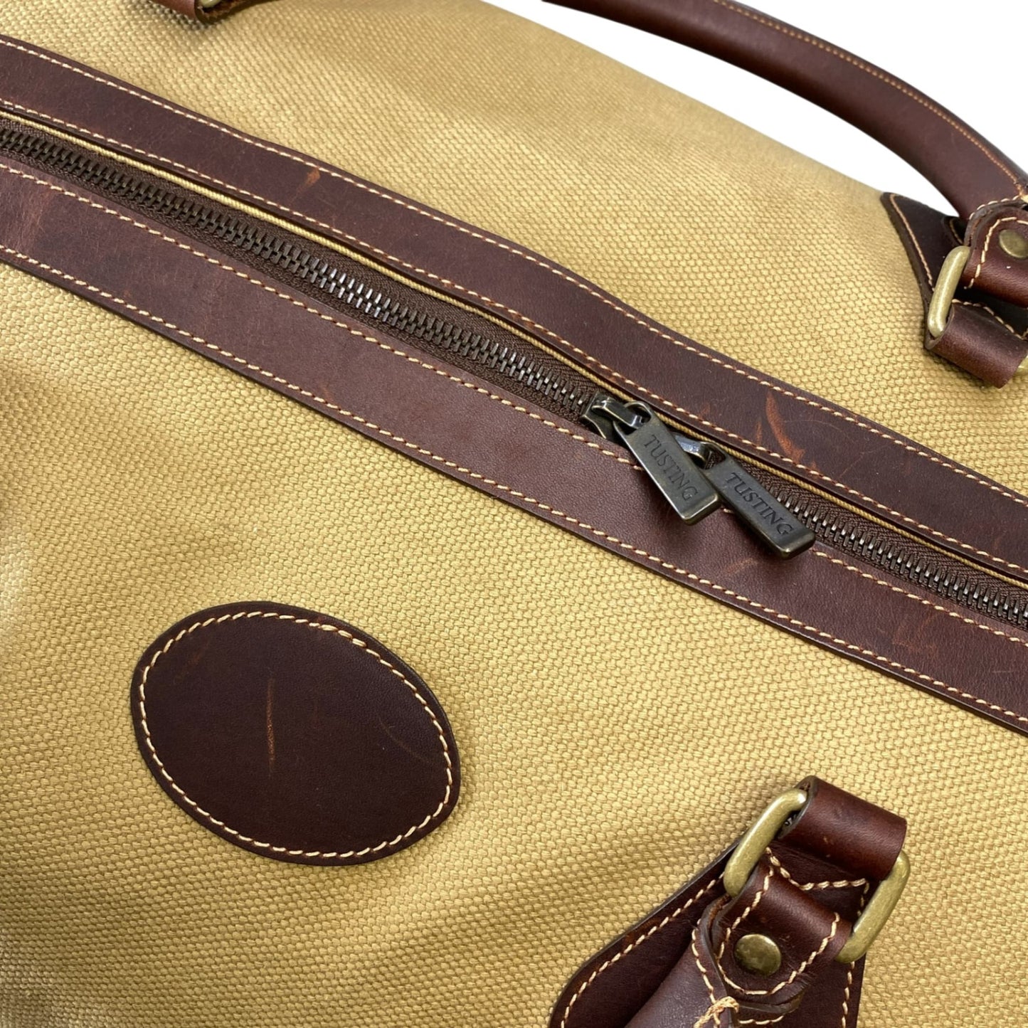 BL10 TUSTING タスティング 2WAY ボストンバッグ キャンバスバッグ 鞄 ベージュ ブラウン メンズk02i