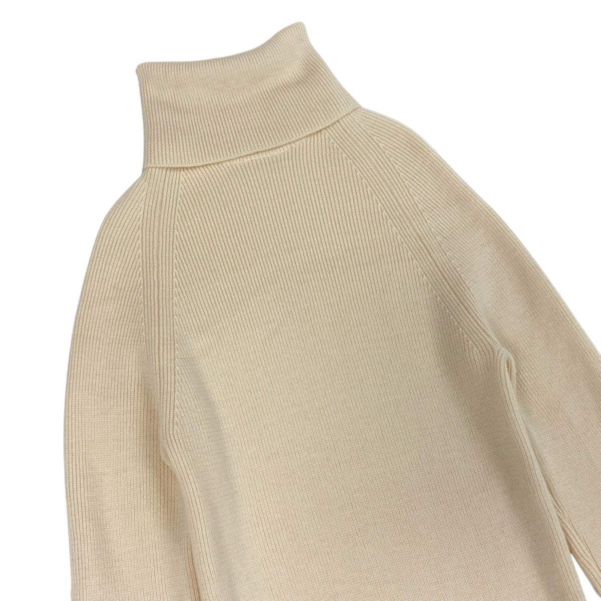 h31 【美品】LIMI feu ヨウジヤマモト ニットセーター ハイネック Sサイズ アイボリー ウール100％ レディース 女性用k02i