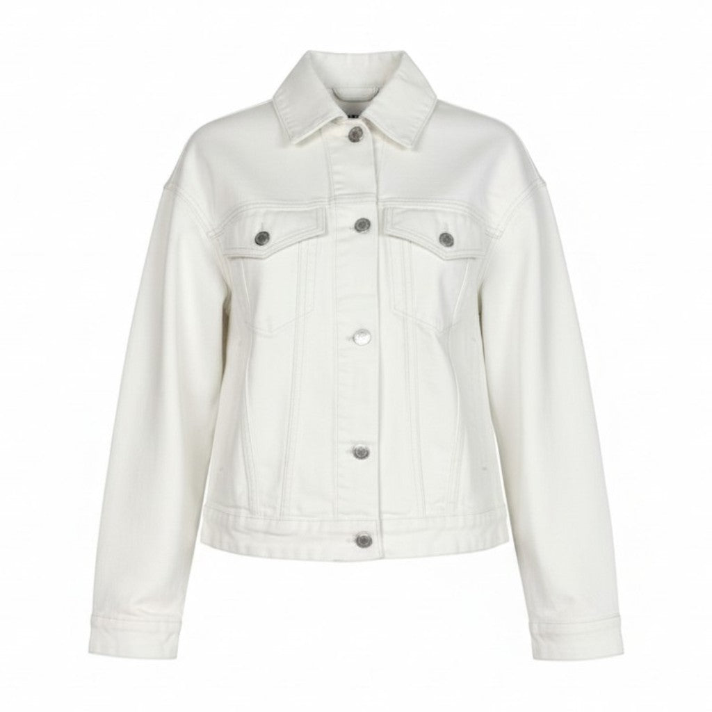 Hc2 MAISON MITSUNE メゾンキツネ ホワイトデニムジャケット サイズM ホワイト メンズ 男性用 アウターk02i