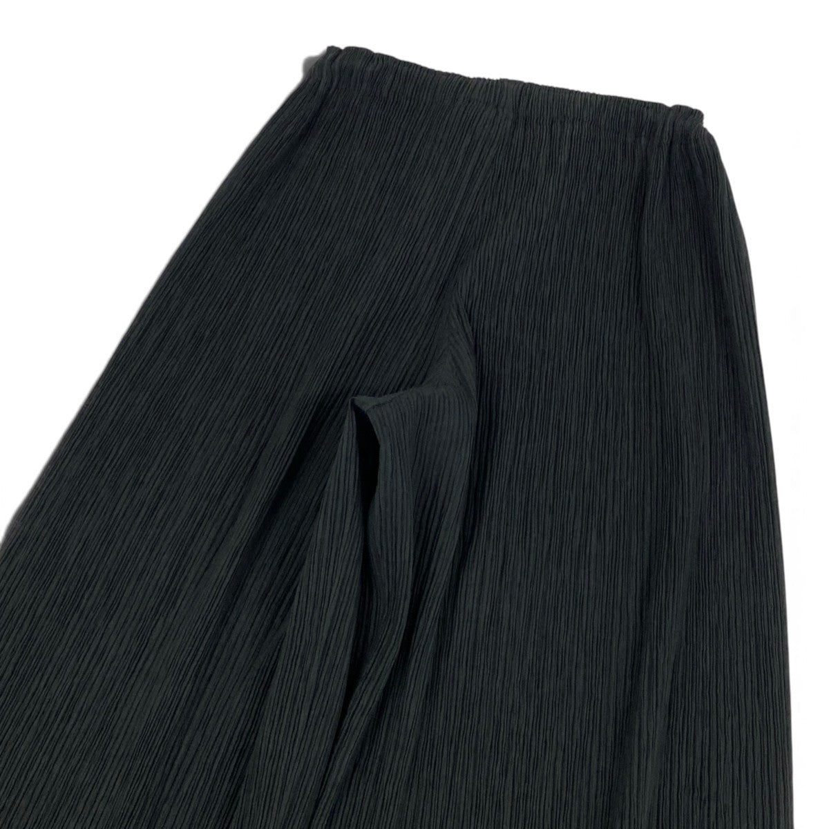Ai4 ISSEY MIYAKE イッセイミヤケ WHITE LABEL プリーツ ロングパンツ  IM42FF441 サイズ0 ブラック ポリエステル100％ レディースta2
