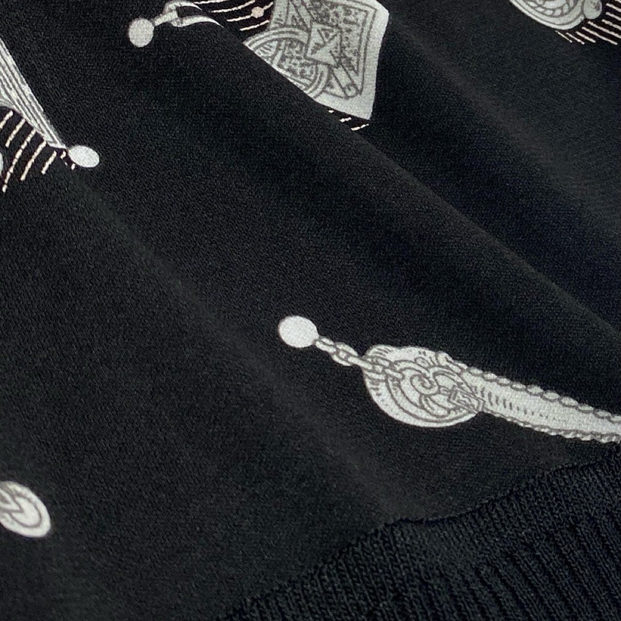 8b20 《美品》 LEONARD レオナール カンカン素材 切替 ニットカーディガン トップス 42 モノトーン レディースu02t