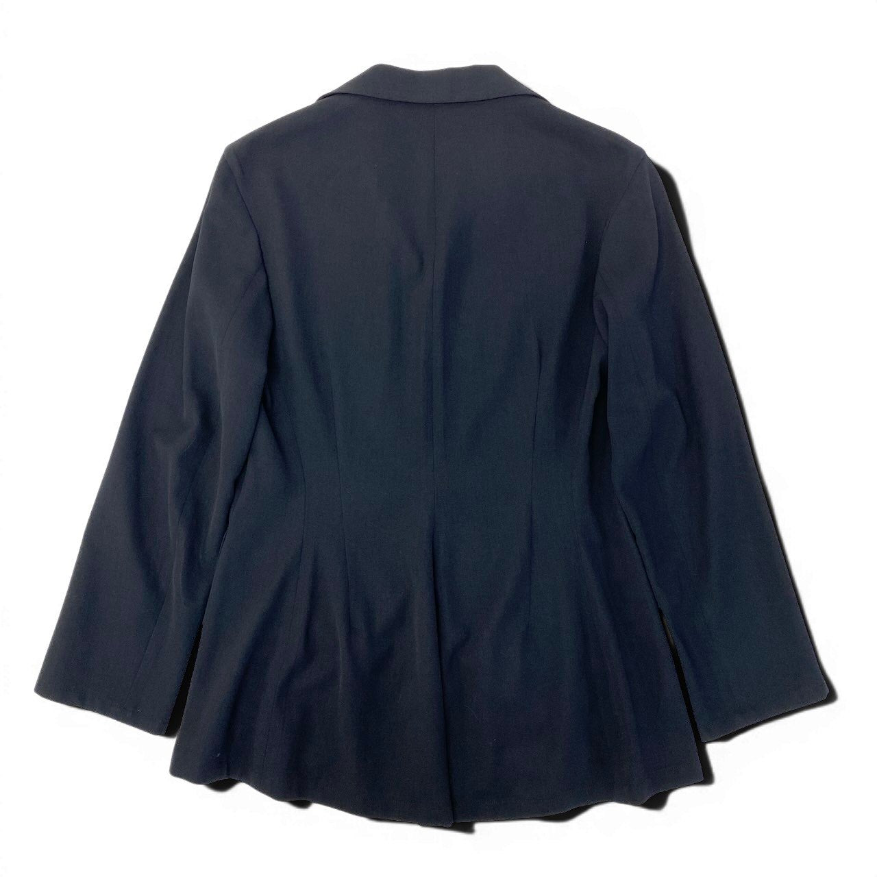 Ae27 Y`s ワイズ シャツジャケット 長袖シャツ ポケット有 サイズＭ ブラック ウール100％ レディース 女性服o07t