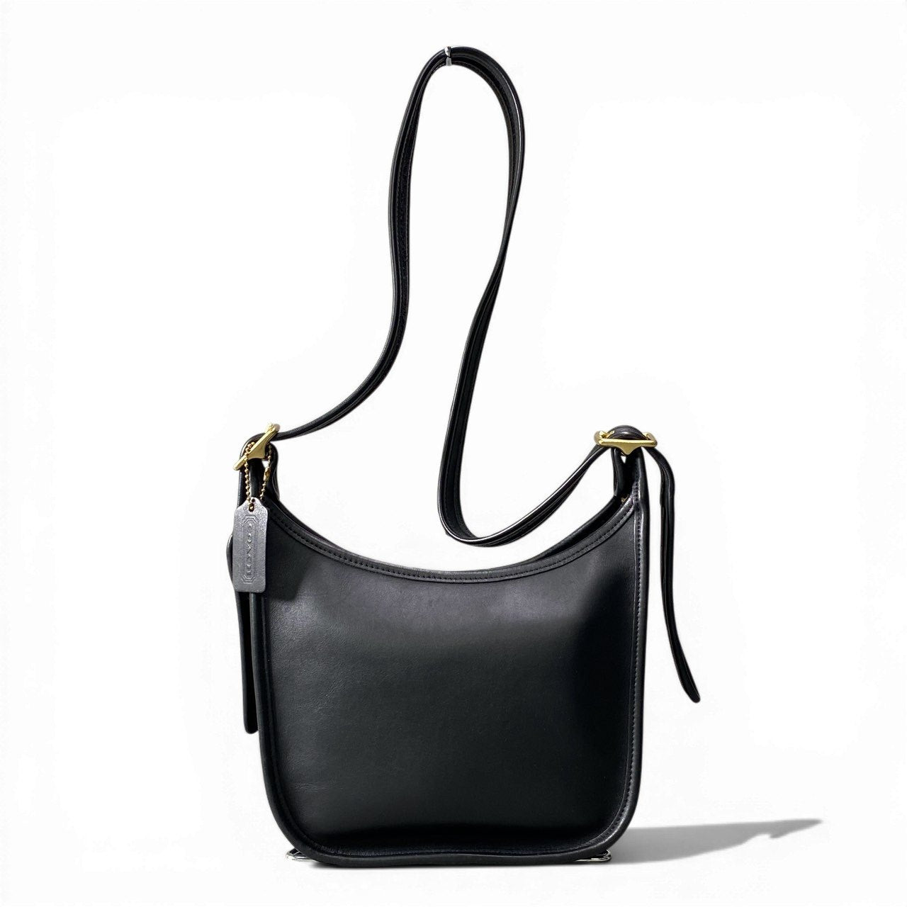 d9 《美品》 オールドコーチ マシュー ショルダーバッグ Old Coach Leather Shoulder Bag 9950 ブラック レザー カバンt18r