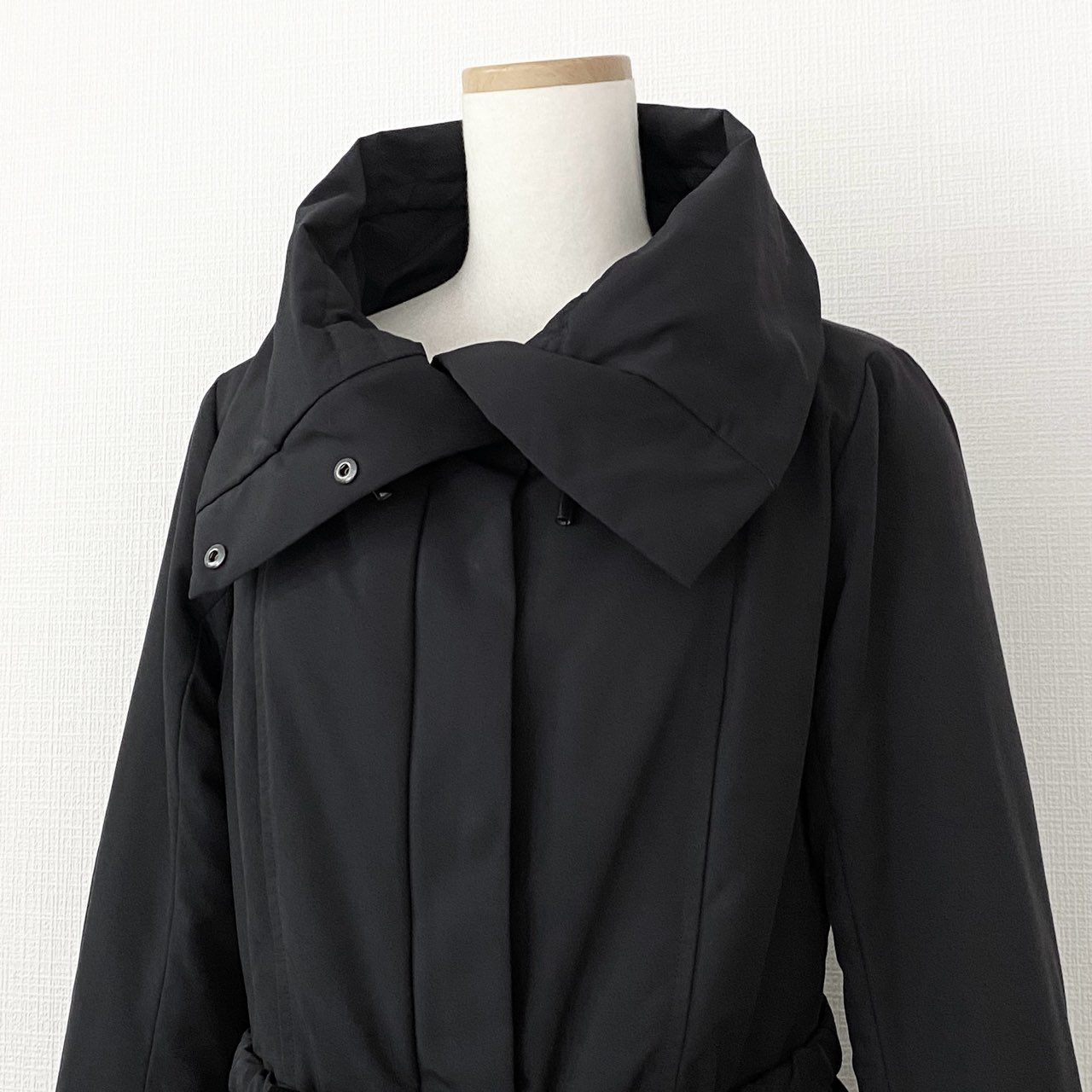 4j17 FOXEY フォクシー スタイリッシュダウンコート 27746 42 ブラック 日本製 レース Down Coat