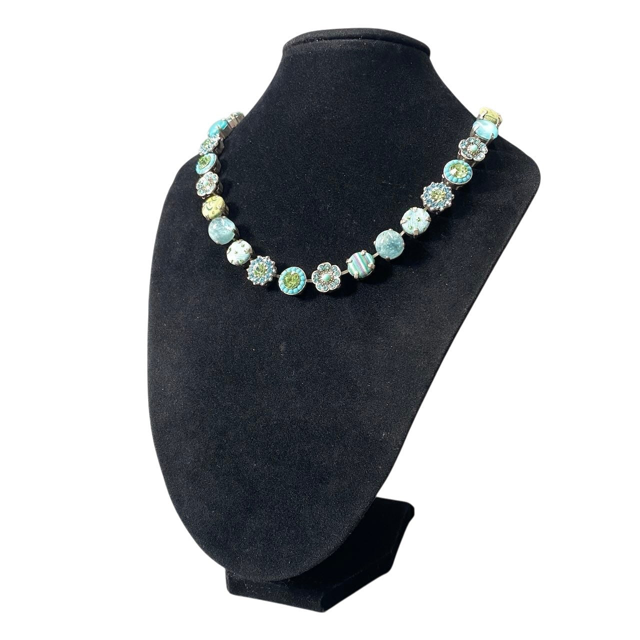 h11 ② 《美品》 Mariana マリアナ 天然石 × クリスタル ビジュー スカイブルー アクセサリー ジュエリー アンティークt18r