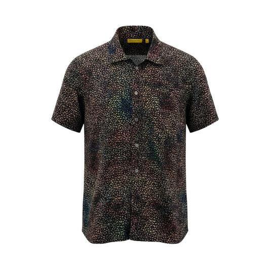 80e14 Paul Smith ポールスミス 半袖シャツ コットンシャツ 総柄 日本製 Mサイズ マルチカラー コットン100％ メンズ 男性用u02t
