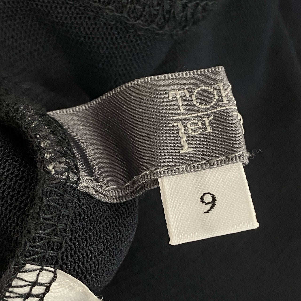 64k19 TOKUKO 1er VOL トクコプルミエヴォル 7分袖ワンピース フレアワンピース ハイネック 花柄 メッシュ切替 レディース 女性用 9 ネイビーu02t