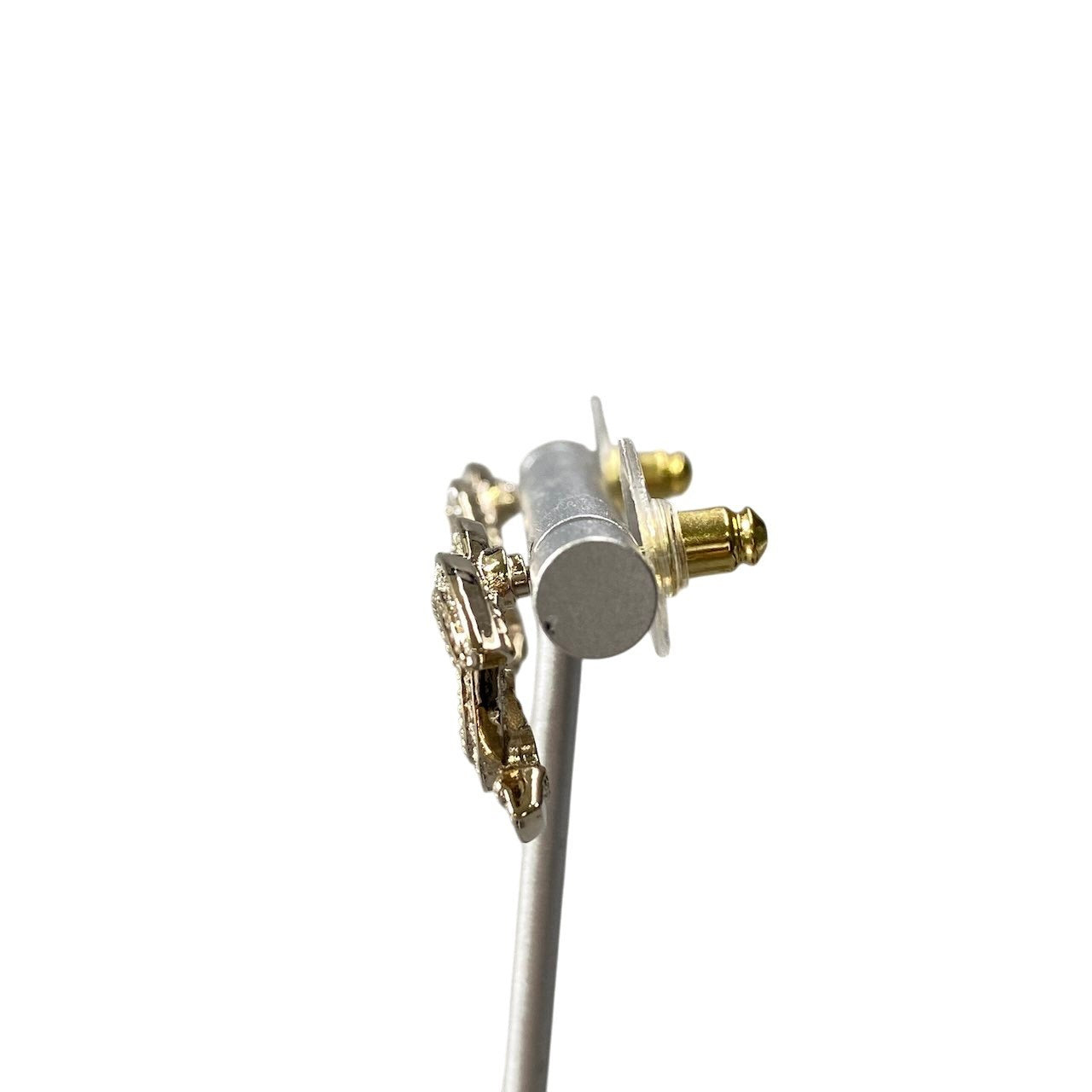 h2 【美品】CHANEL ココマーク ラインストーン ピアス A2213 ゴールド レディース 女性用ta1
