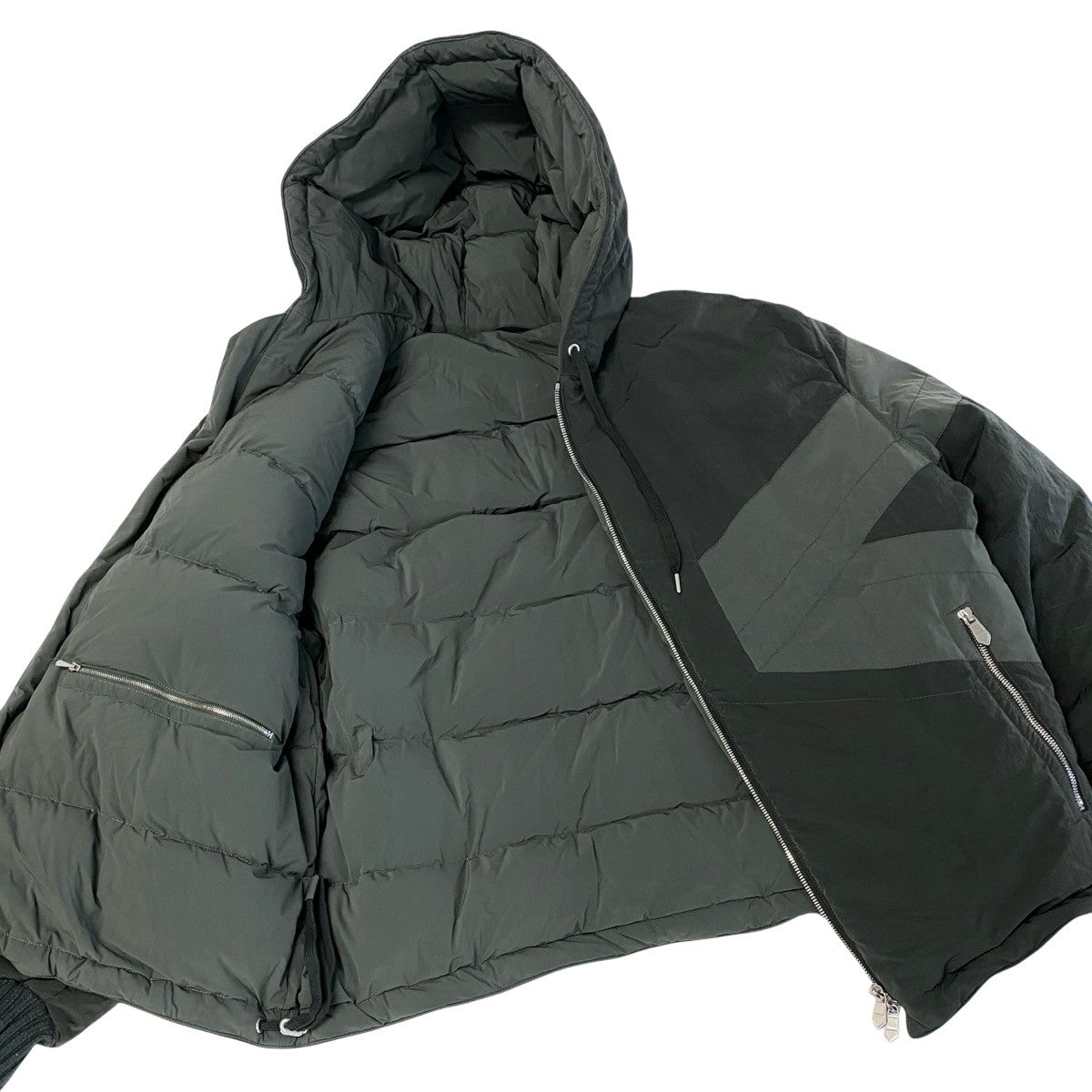 Mj23《極美品》 HERMES エルメス 25AW カザック ダウンジャケット Casaque Down Jacket Vert Chrome H562760 Size 50 ヴェールクローム ガーメントケース付属t18r