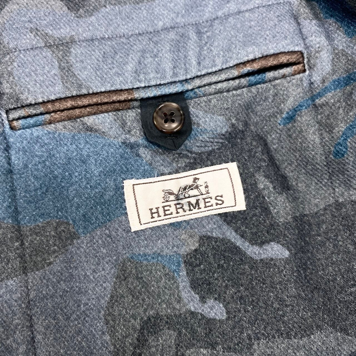 28j16 【極美品】 HERMES エルメス 20年 テーラードジャケット アンコンジャケット グレンチェック サイズ52 グレー系 メンズ 紳士服u02t