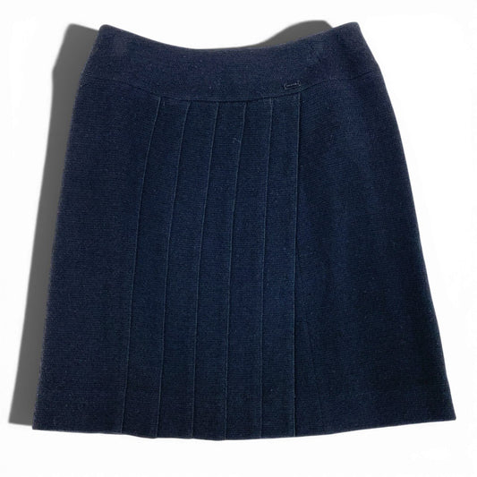 b23 CHANEL シャネル 99A 1999年 ツイードスカート ミニスカート サイズ36 ブラック レディース 女性用k02i