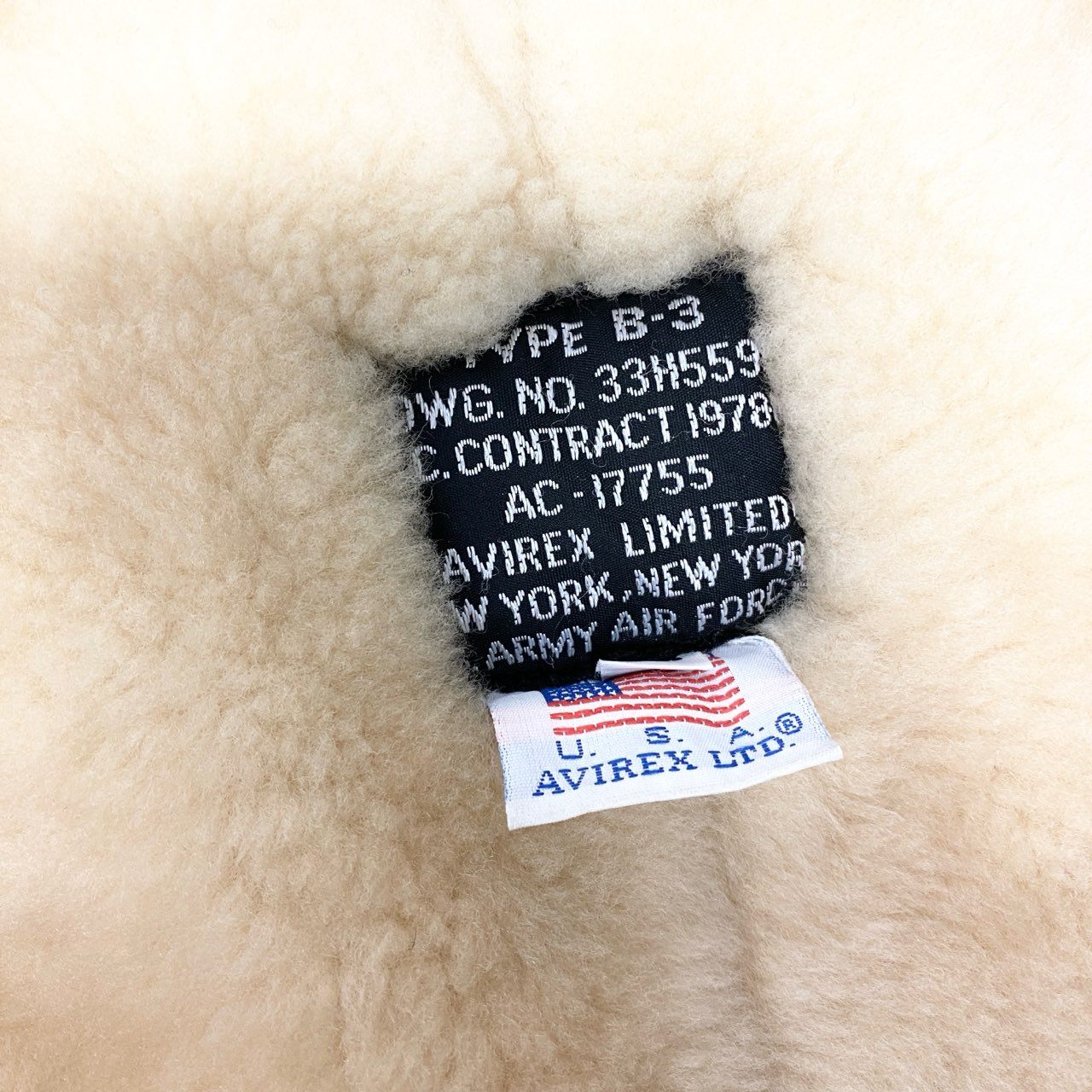 52c14 AVIREX アヴィレックス B-3 フライトジャケット ムートン 33H5595 32 ブラウン Flight Jacket アメカジt18r