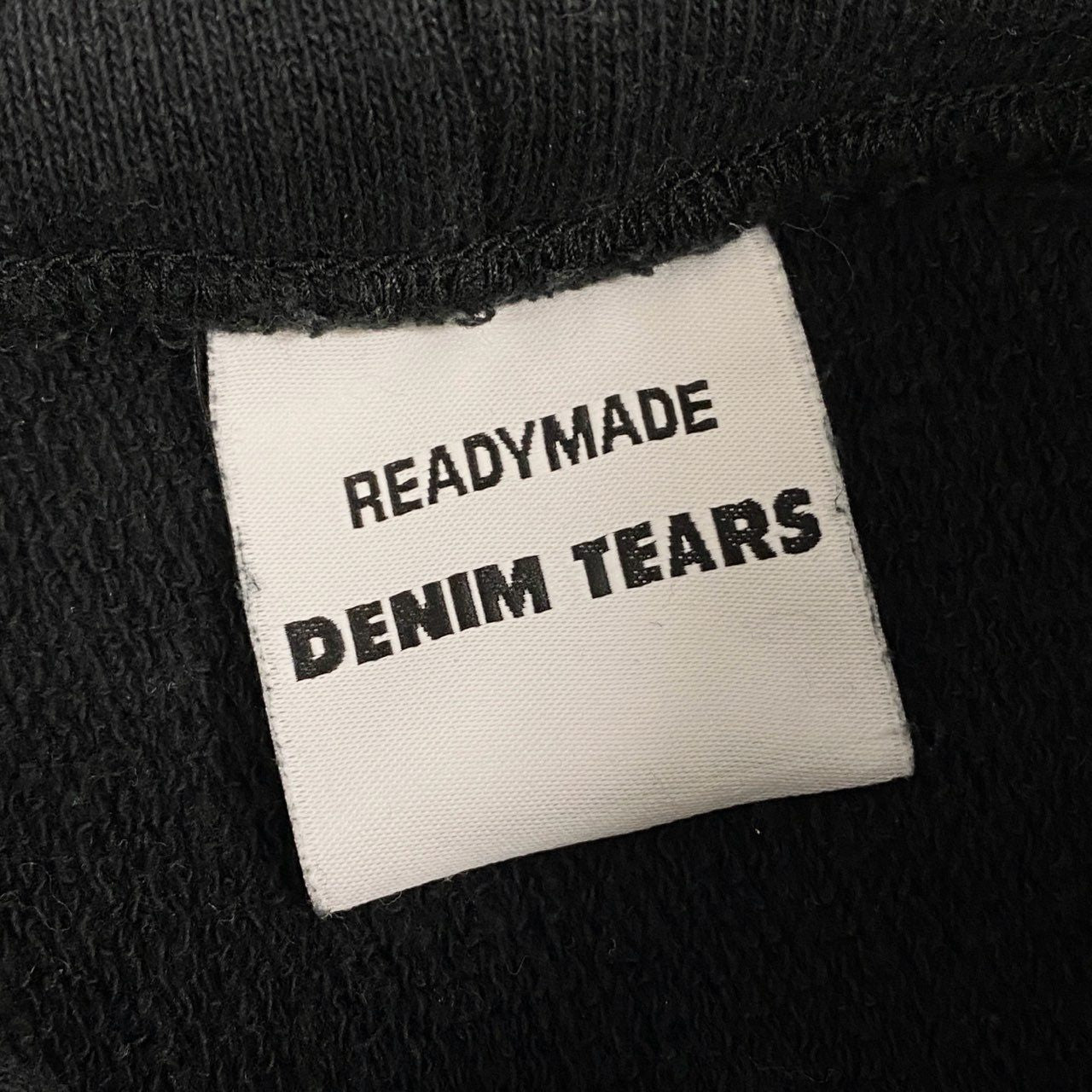 47c4 READY MADE レディメイド 22AW DENIM TEARS デニムティアーズ WREATH HOODIE パーカー XL ブラック リースフーディ 日本製