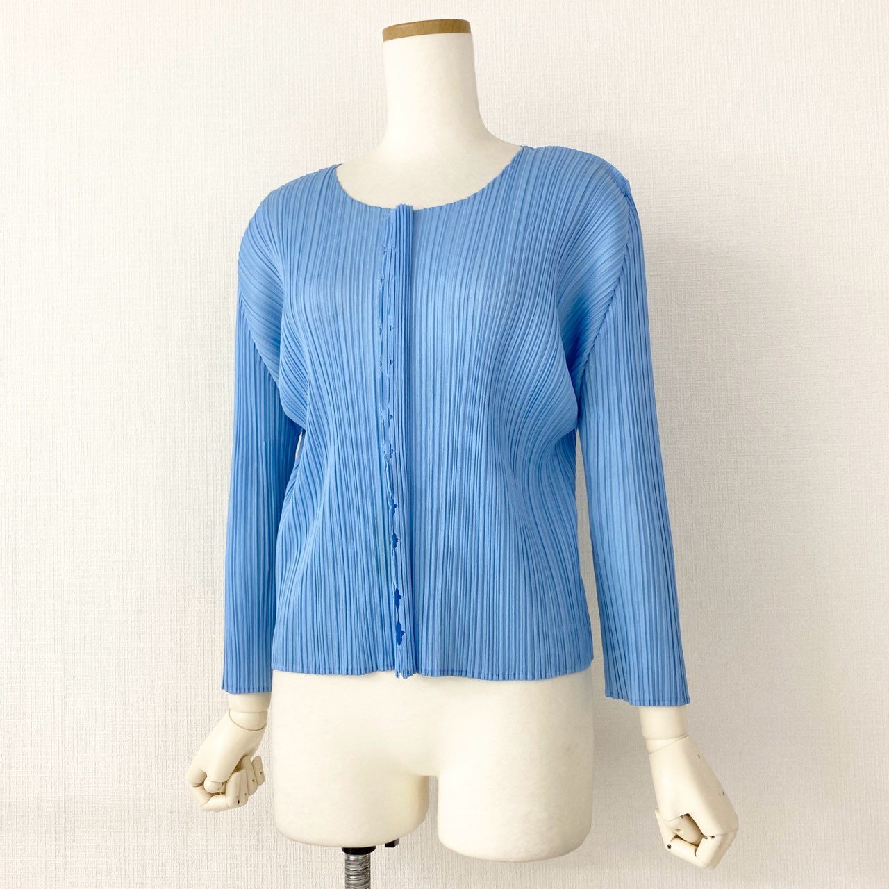 67d12-5 PLEATS PLEASE ISSEY MIYAKE プリーツプリーズ イッセイミヤケ 日本製 PP51-JK693 プリーツ 長袖カットソー ロングスリーブ トップス 3 ブルー MADE IN JAPAN